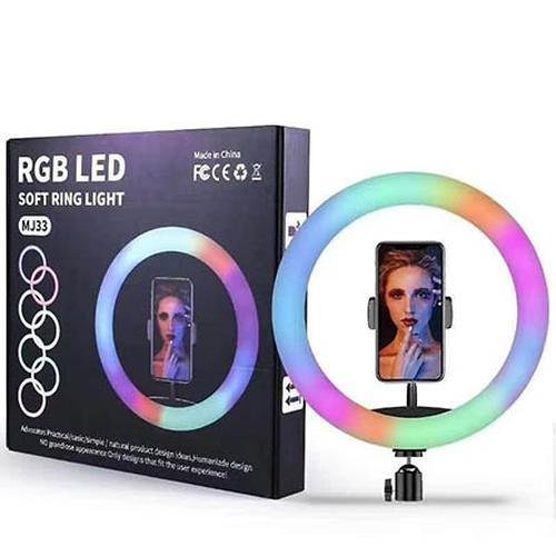 Dark Edge MJ26 10.2" RGB LED Soft Ring Light, RGB Flash Ring Light for Camera Smartphone YouTube Video Shooting and Makeup Light - Best Light For Tiktok And Youtubers