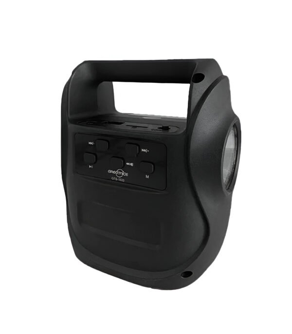 GTS 1533 Portable Rechargeable Mini Wireless Bluetooth Speaker Torch Flash Light USB Memory Card Supported High Quality Woofer Sound - Image 3